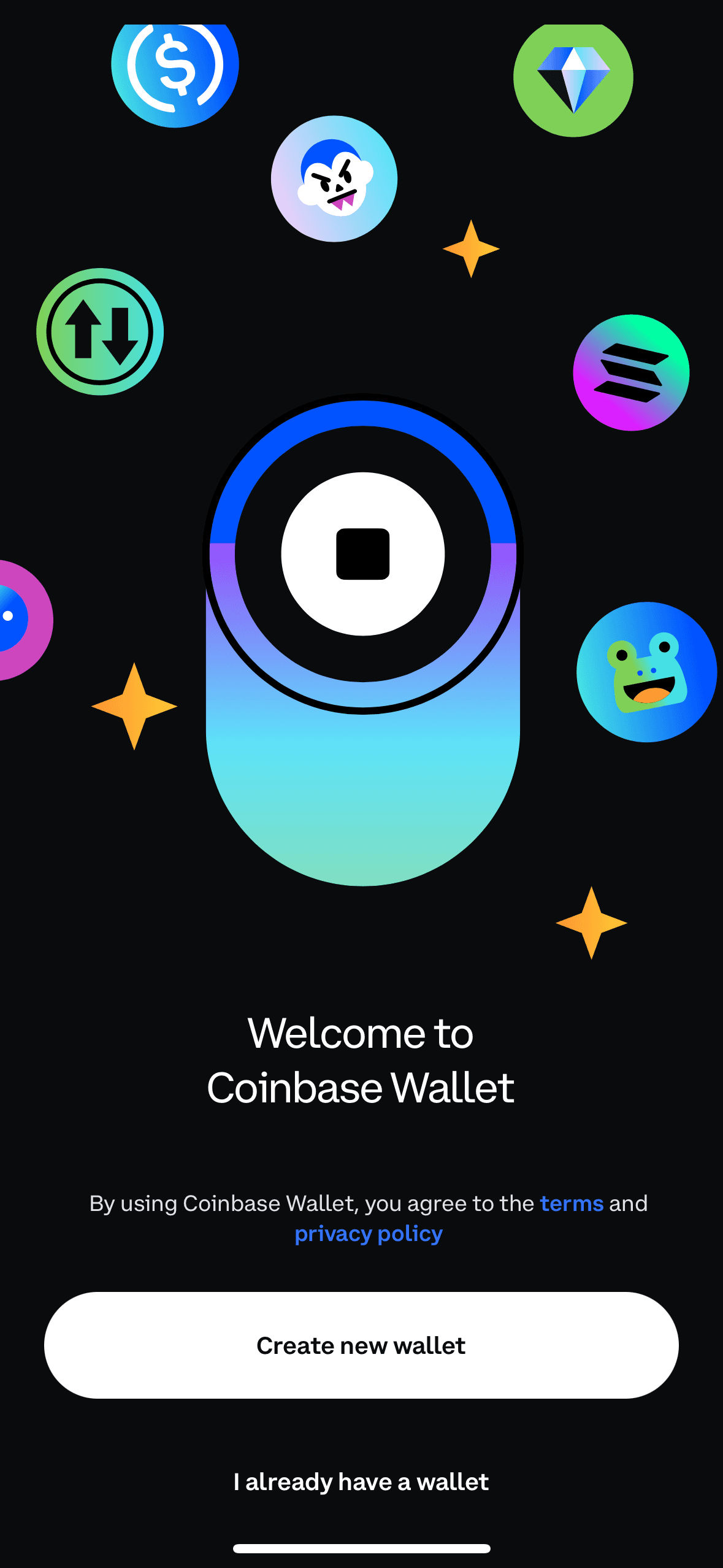 This shot showcases Coinbase font.