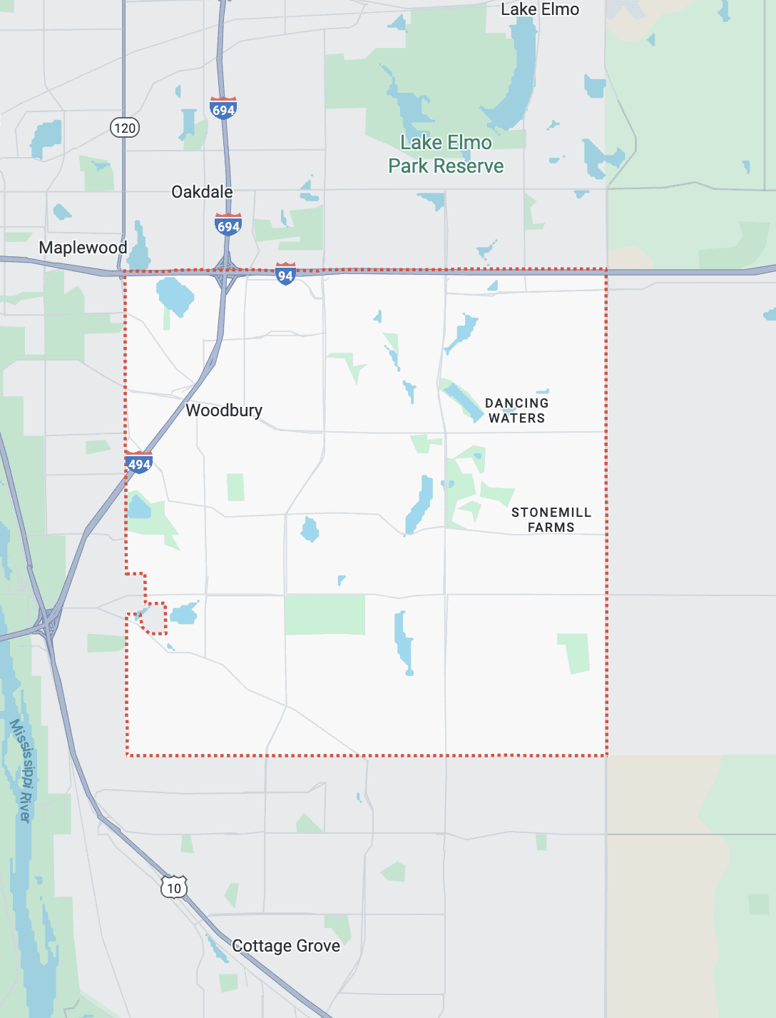 Woodbury, MN map