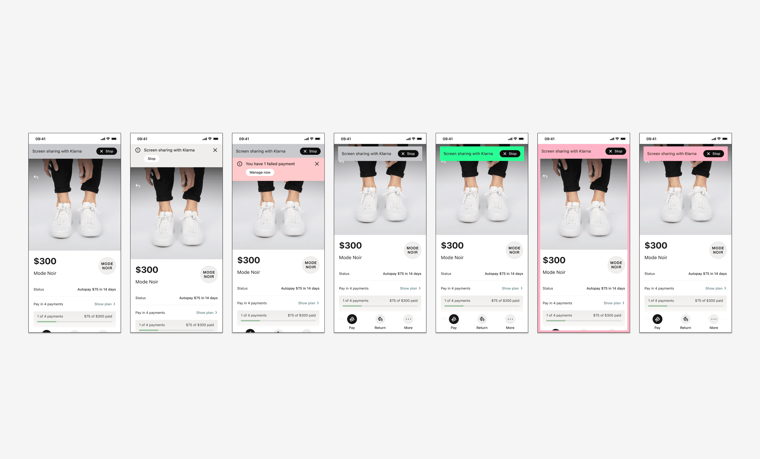 Iterations for screensharing