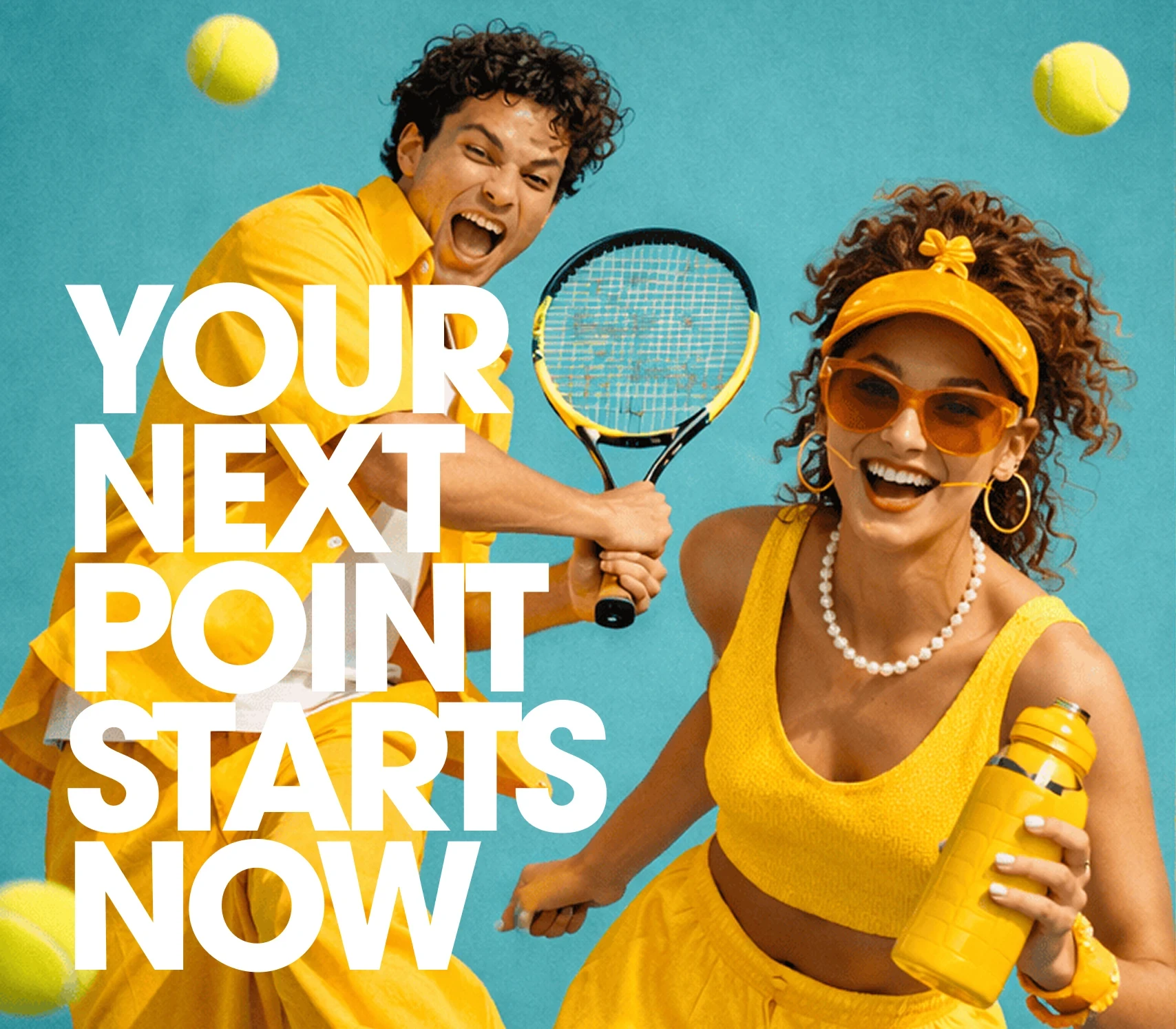 Serve tennis campaign action poster