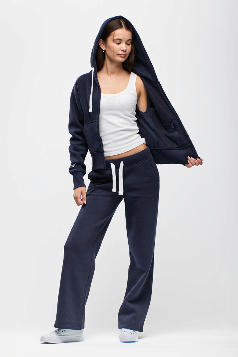 Hoodzip Girl Cropped Navy | Russemerch
