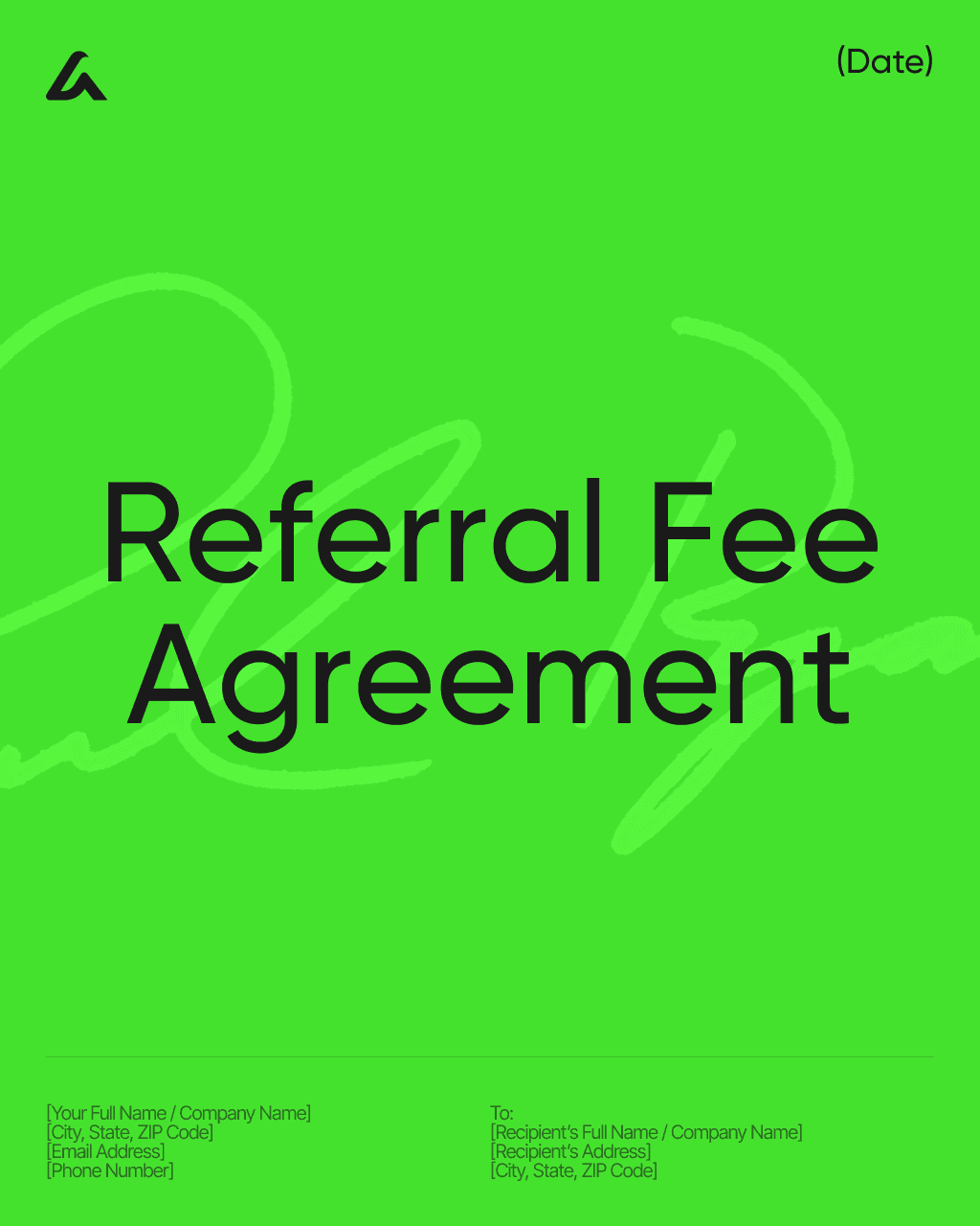Referral Fee Agreement