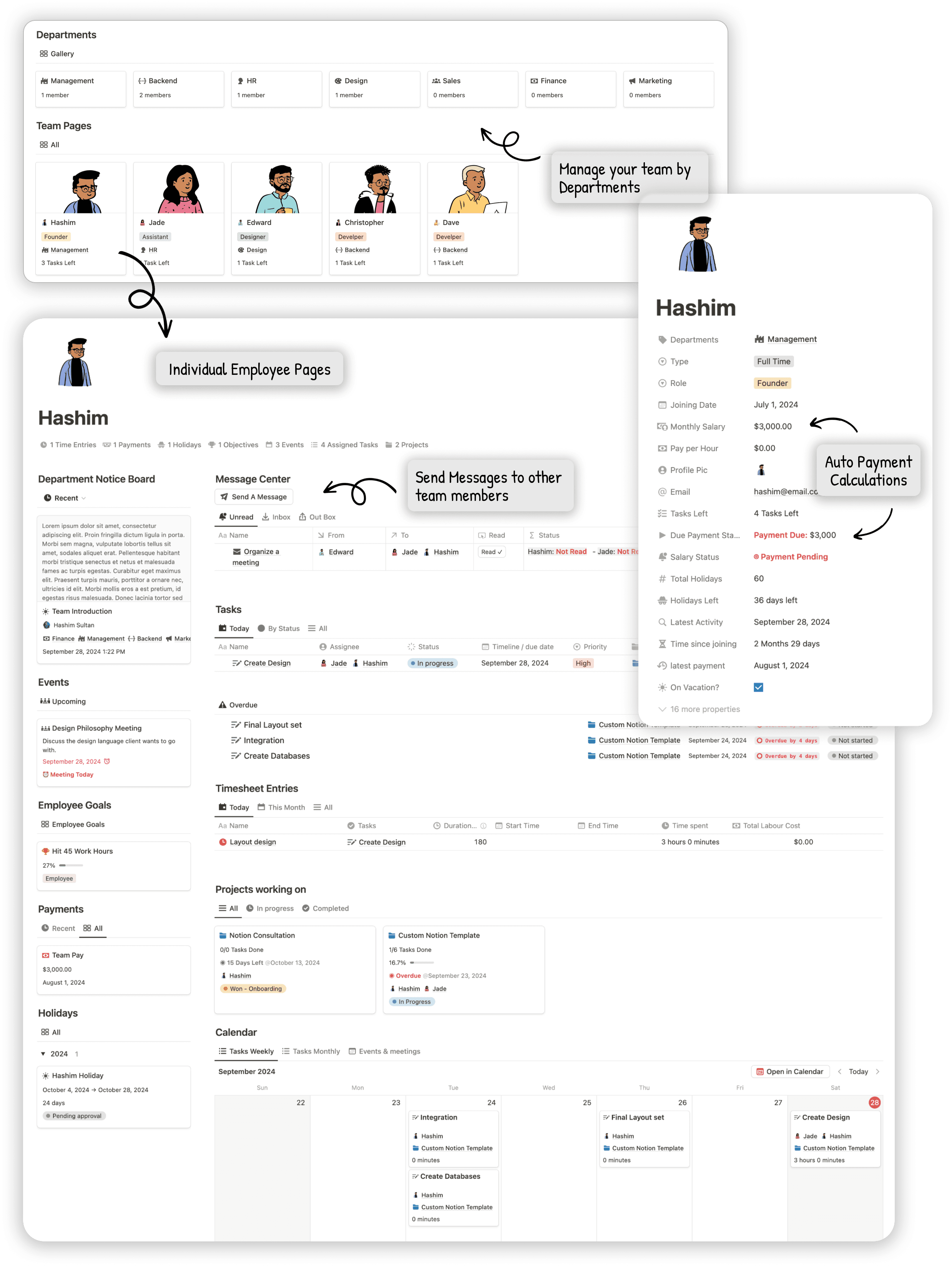 Team Management - Commerce Business OS Notion Template
