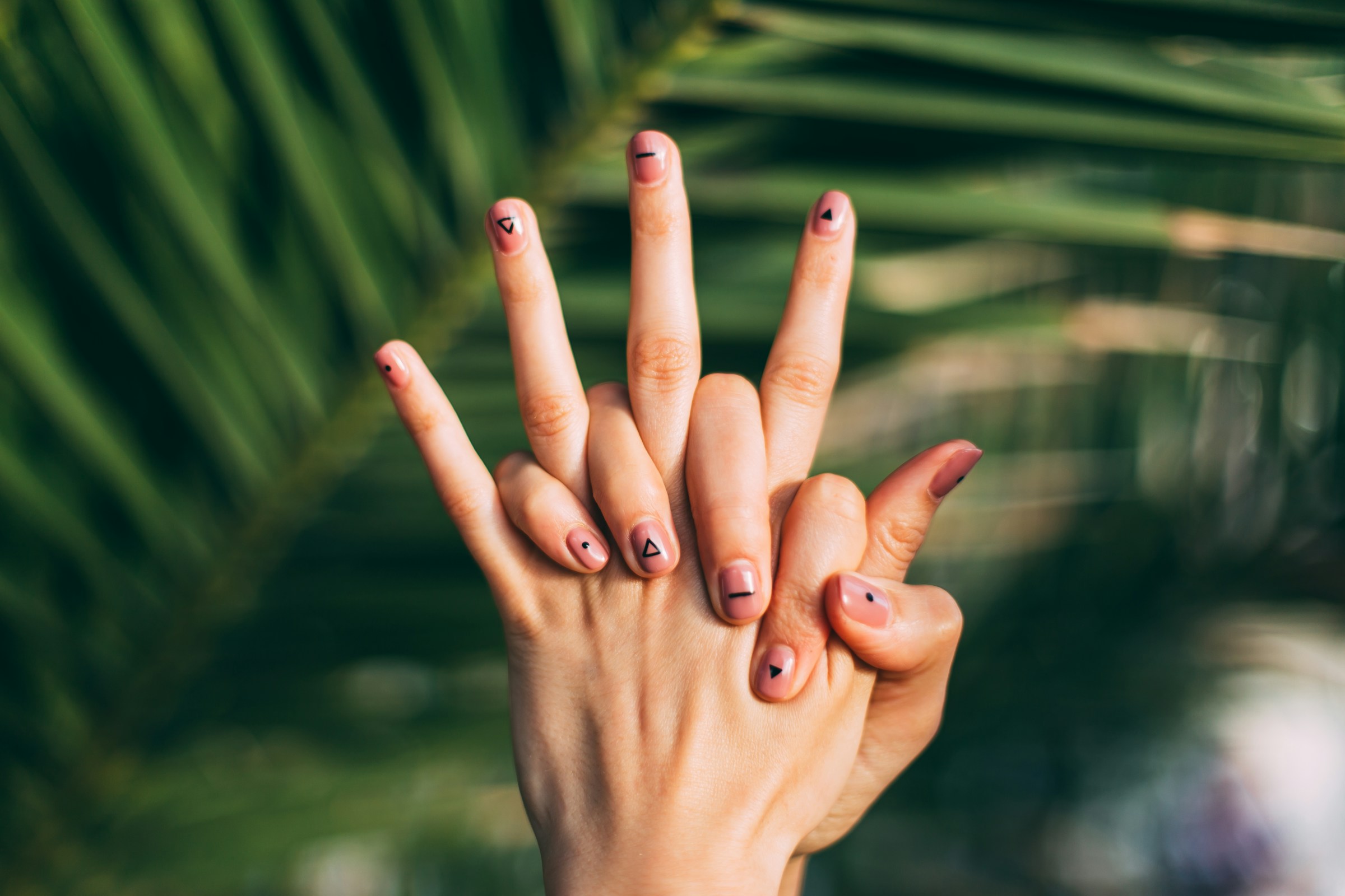 woman with nail design - Preppy Nail Colors