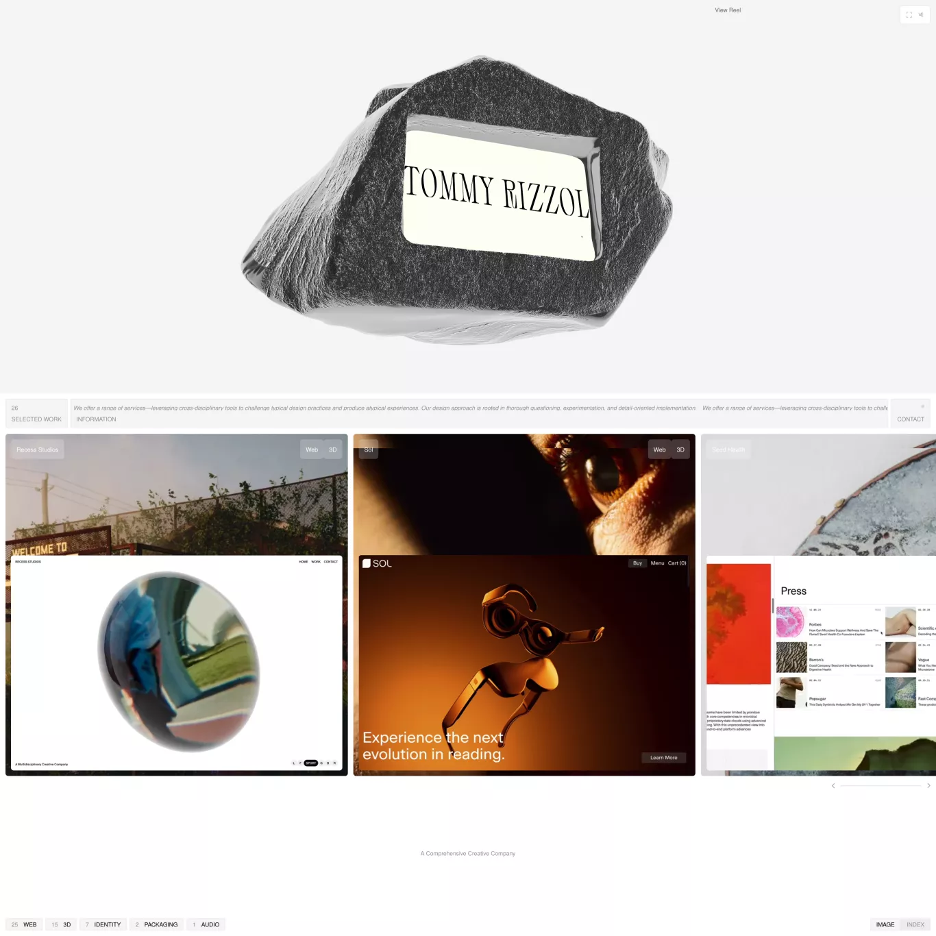 MARCD portfolio page screenshot showcasing Design and Tech design