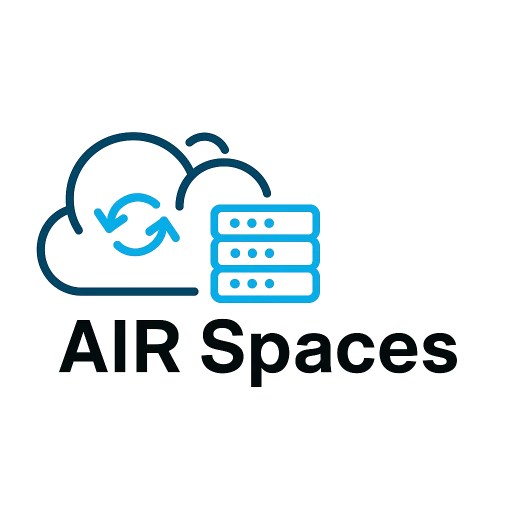 AIR Spaces cloud logo with a laptop