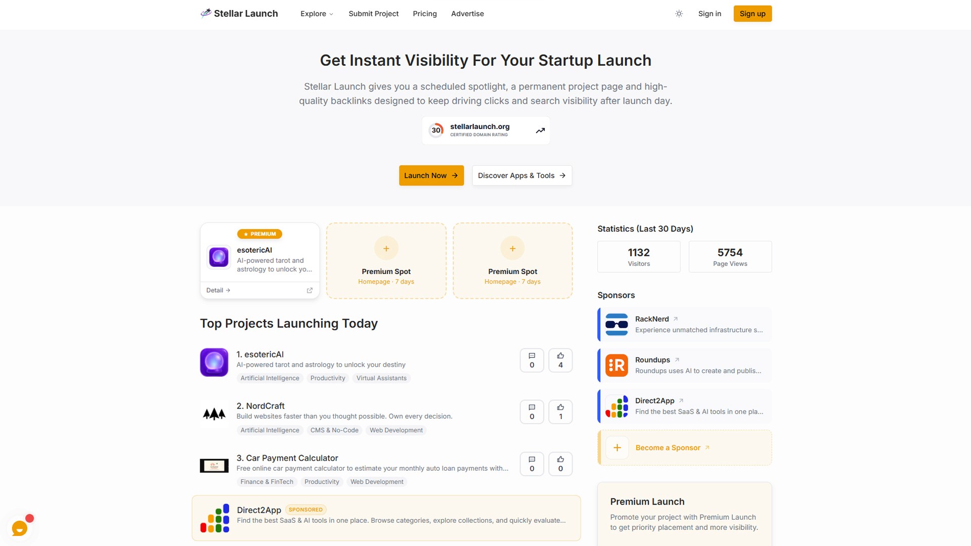 stellar launch directory