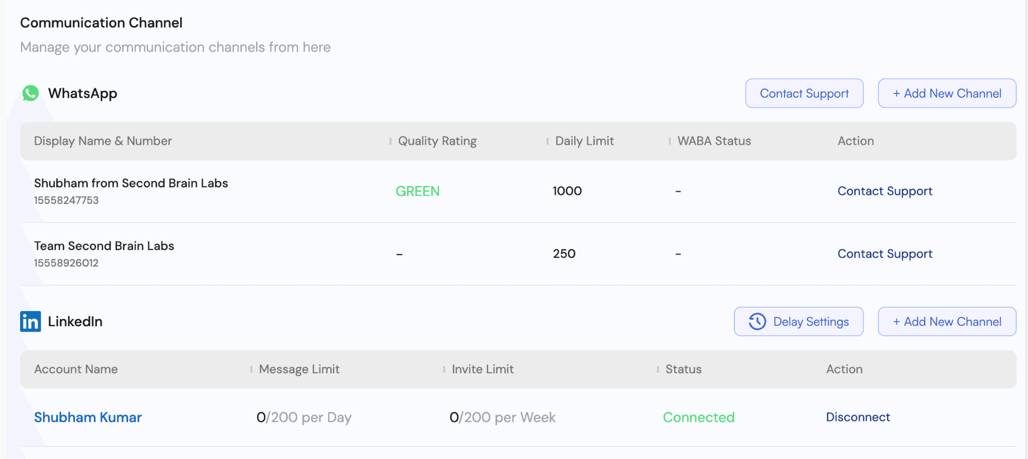 Linkedin and Whatsapp outreach tool - sbl