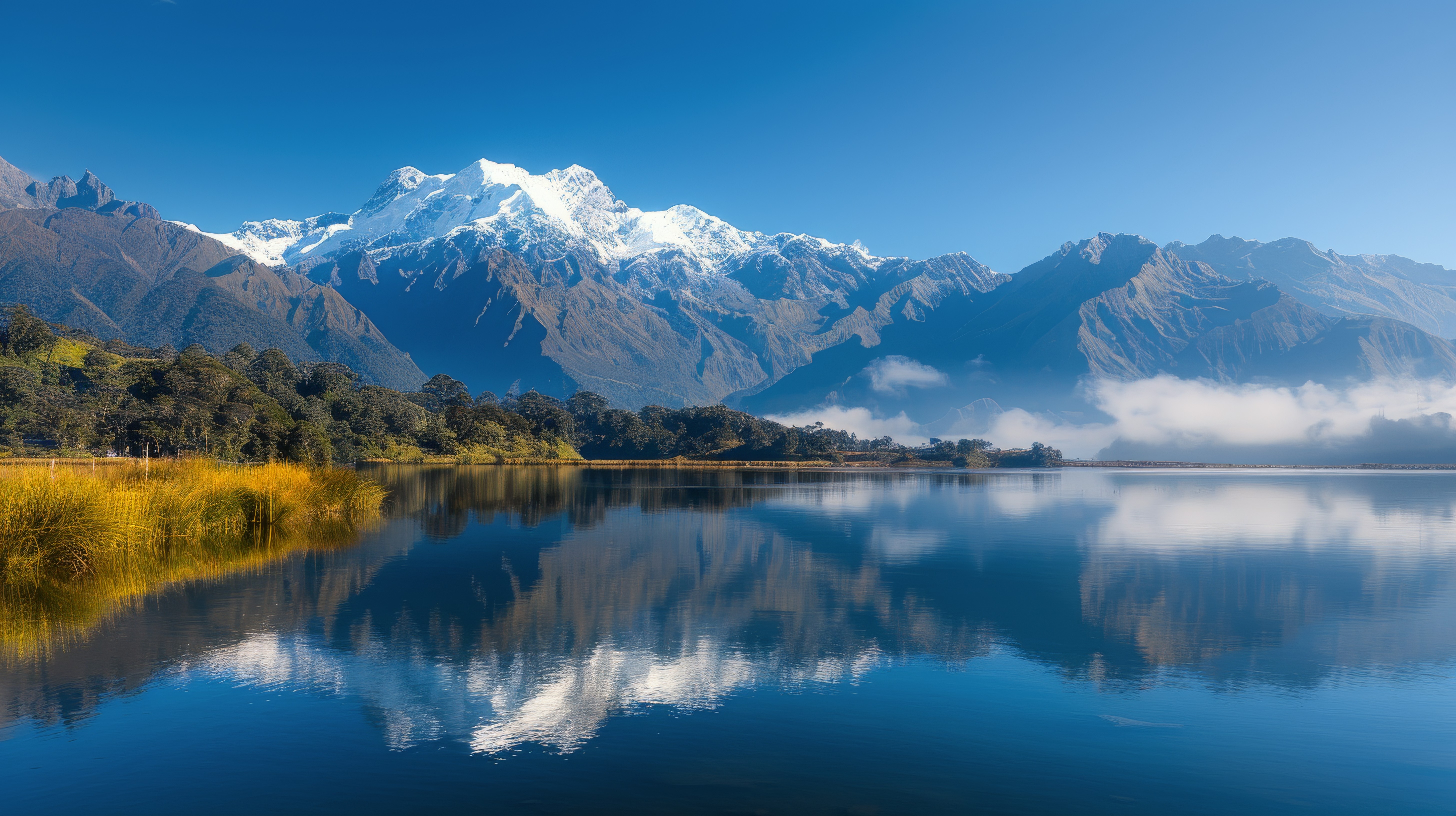 red train travelling near body of water