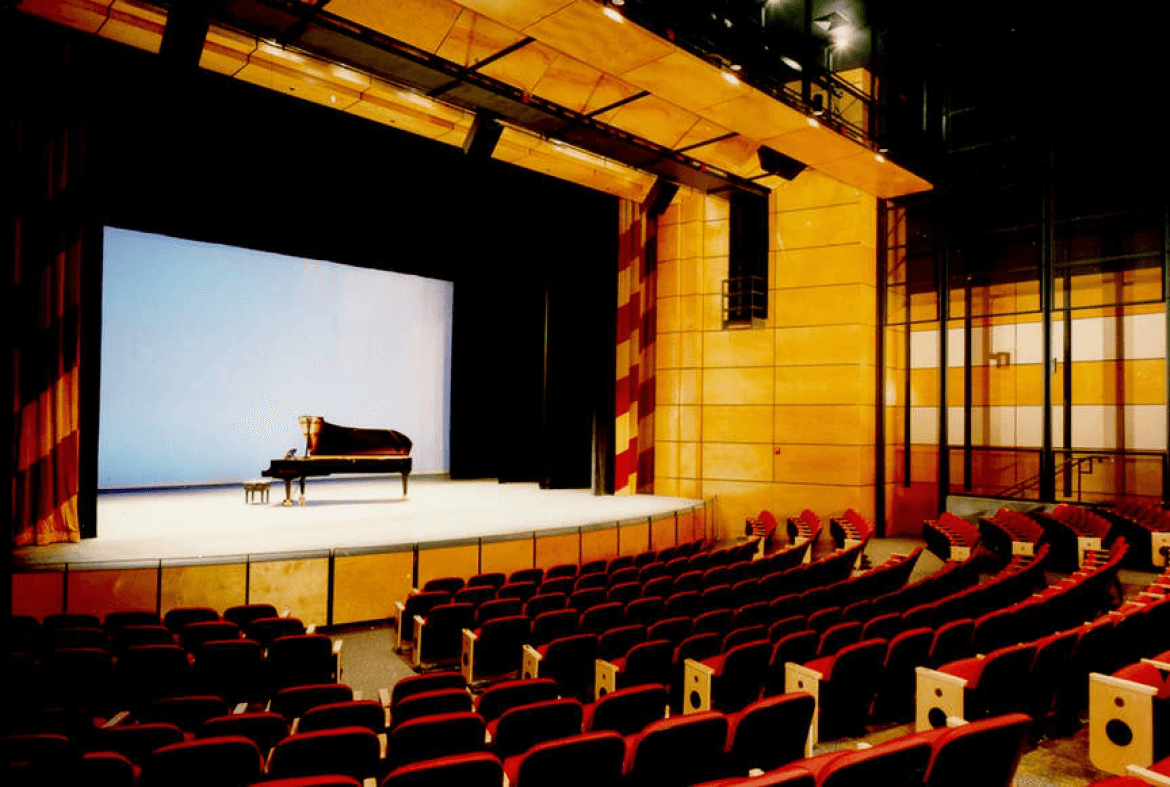 Auditorium and stage at the New Orleans Center for Creative Arts school (NOCCA) 