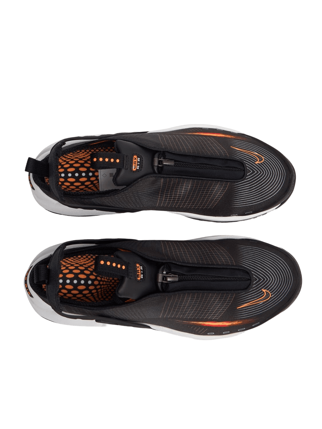 drone shot of a pair of black sneakers