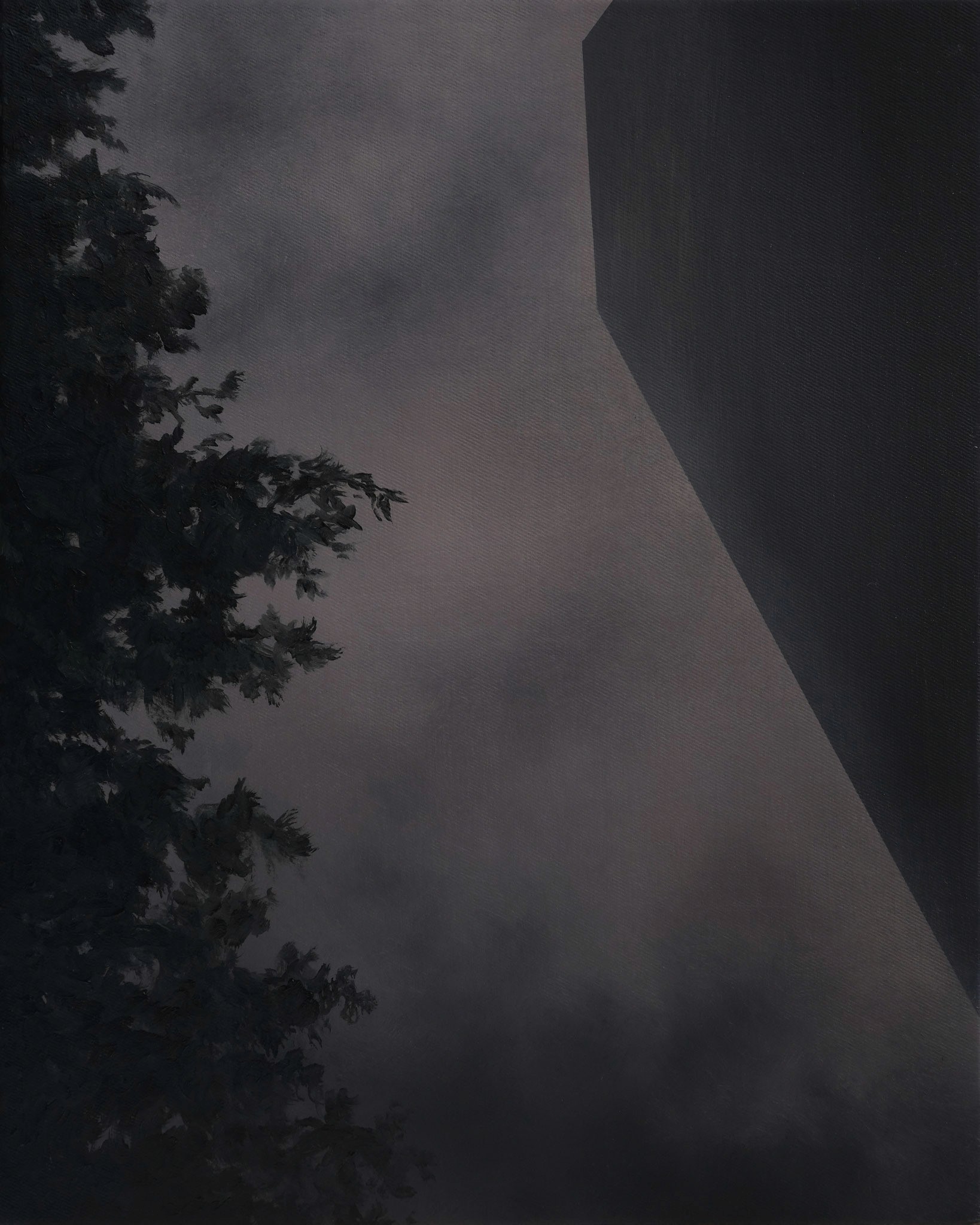 building and tree on the night 