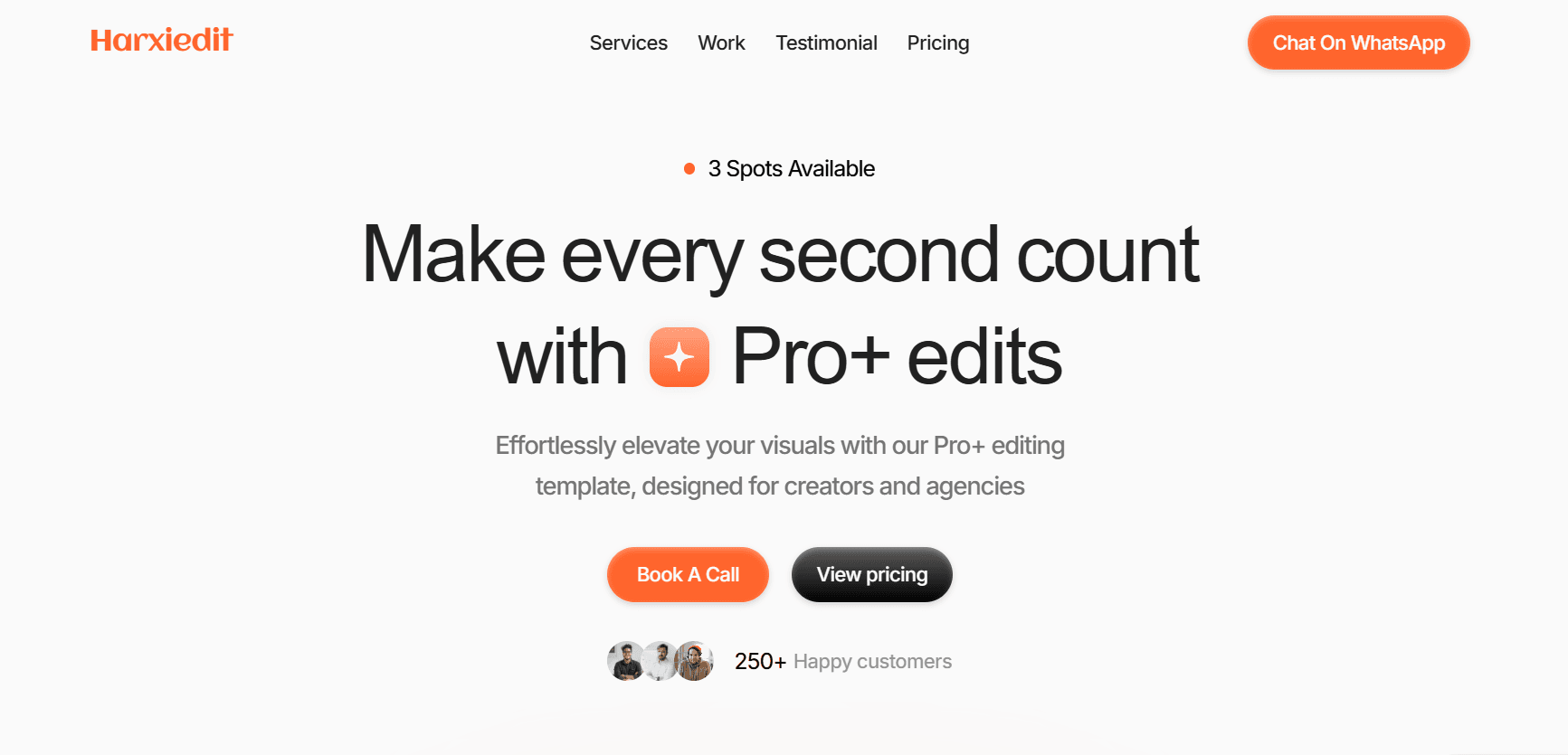 A dynamic service website built to showcase Harxiedit’s professional video editing services and drive client inquiries with clear service breakdowns, pricing plans, and direct booking options.
