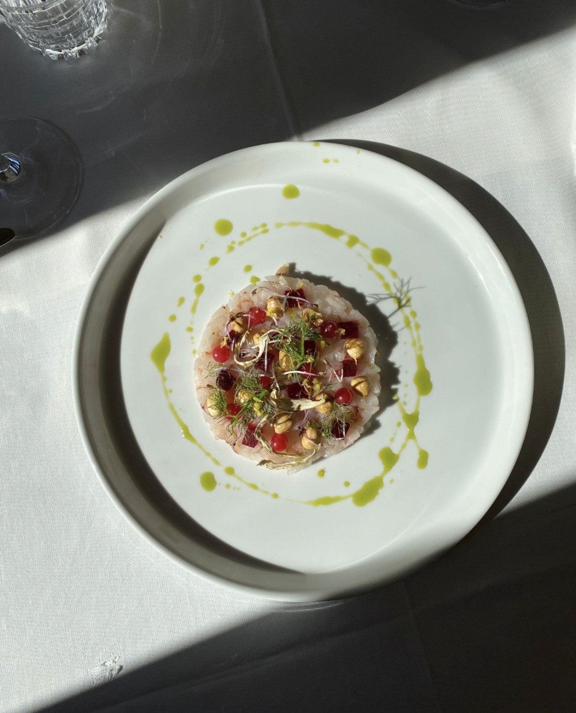 a woman with flowers