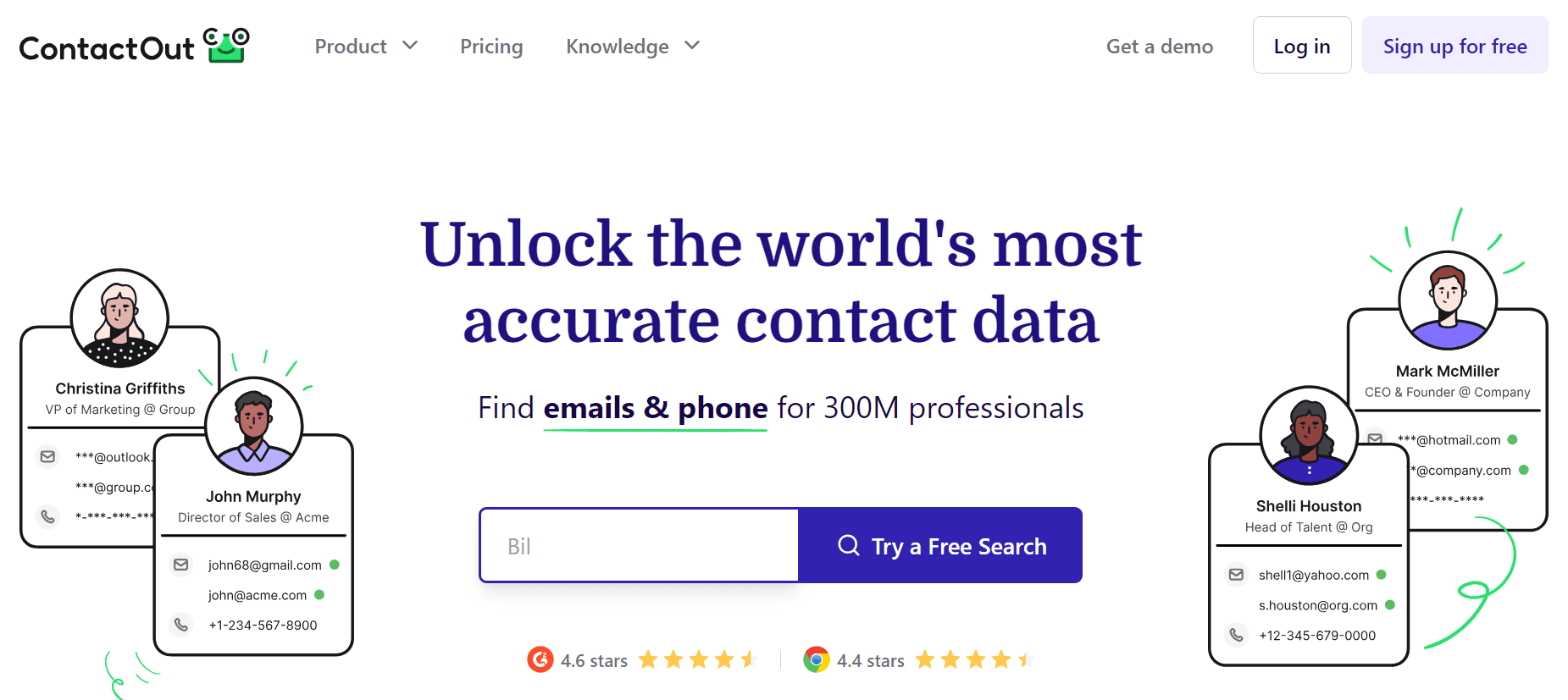 ContactOut home page