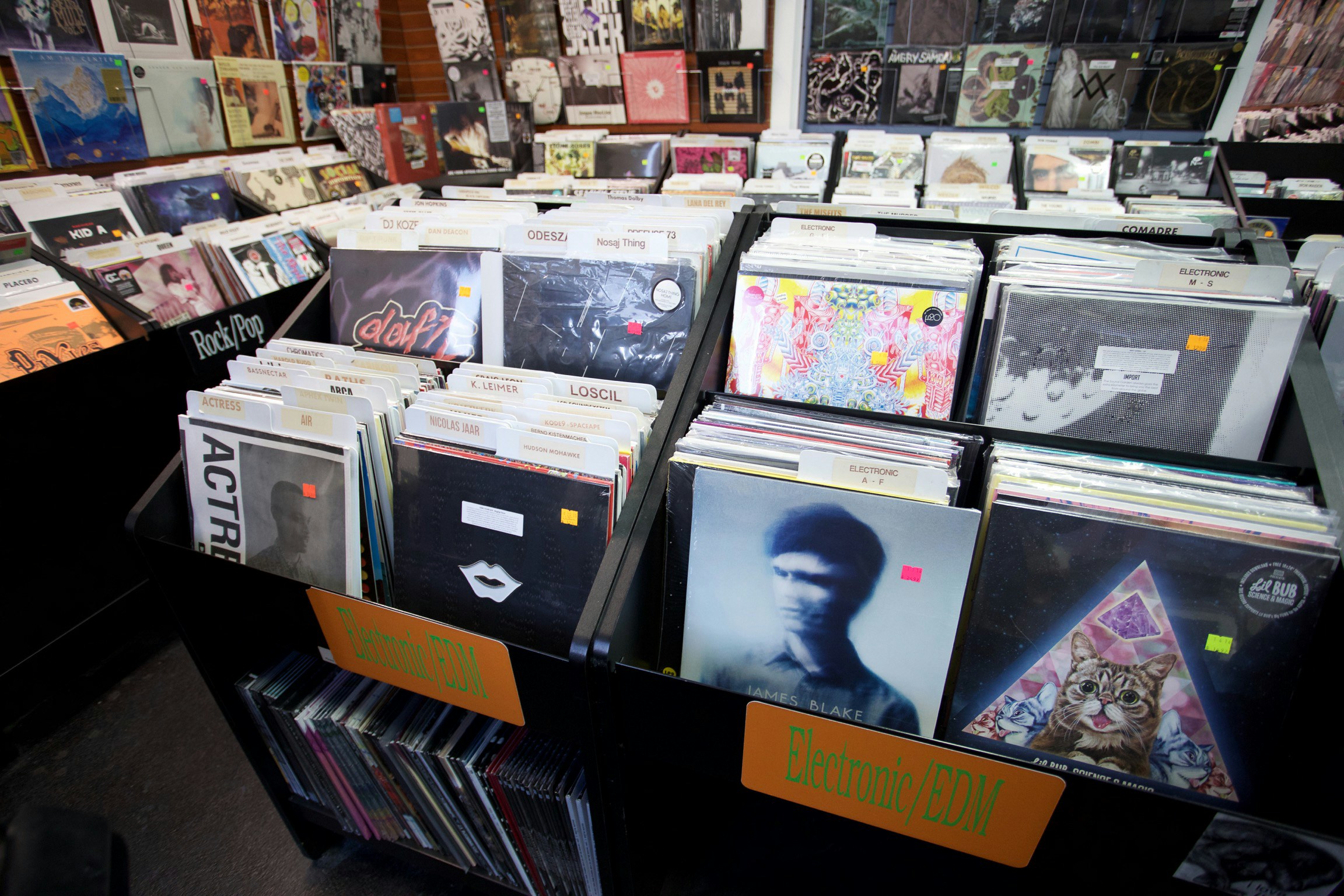 a store with albums - Music Marketing