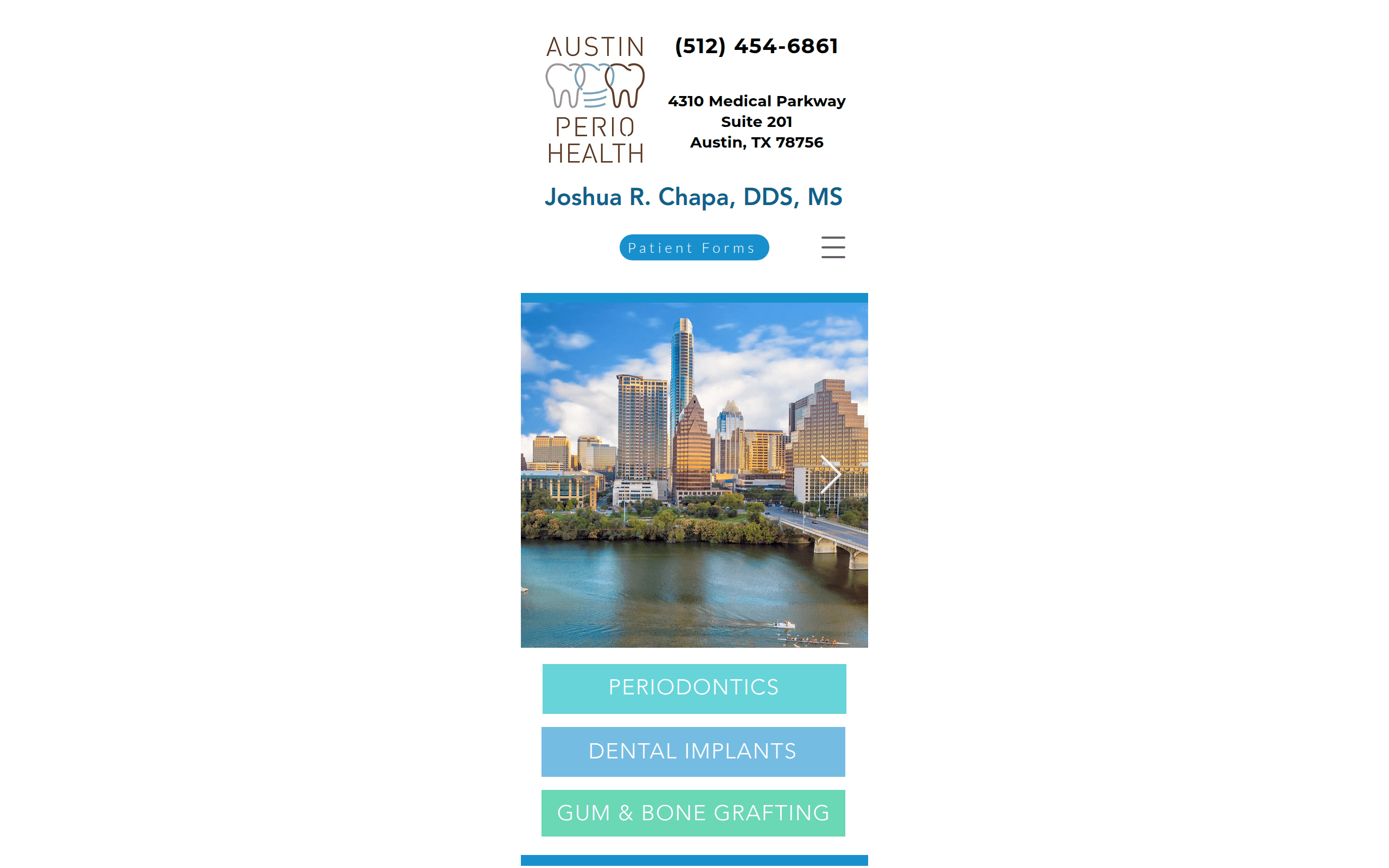Austin Perio Health Screenshot