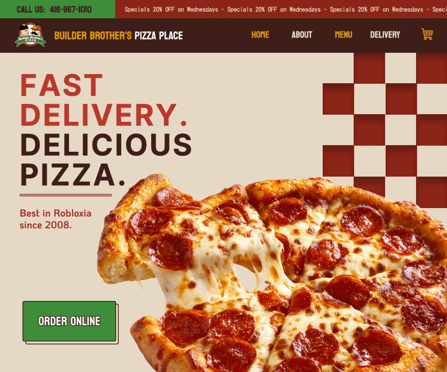 pizza website