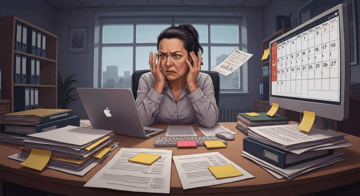 Worker facing renewal deadline stress