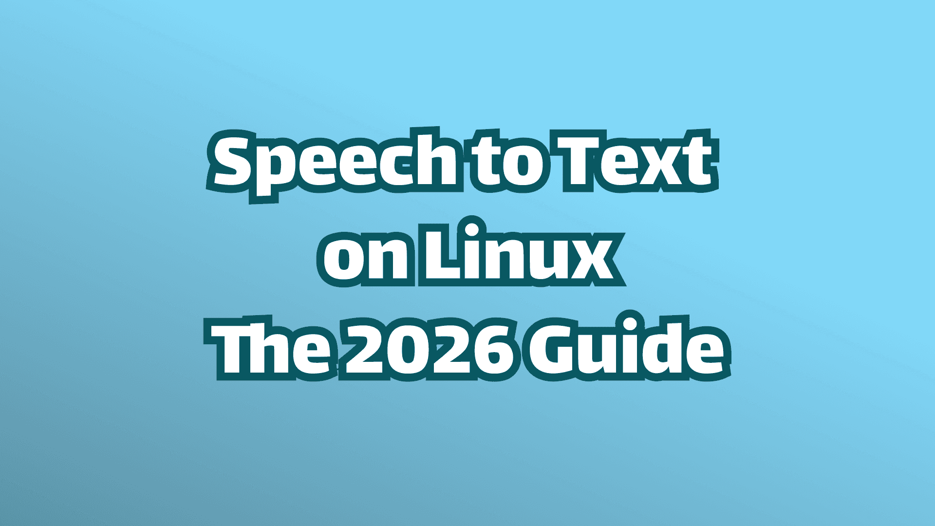 カバー画像: Linuxでの音声入力 2026年ガイド