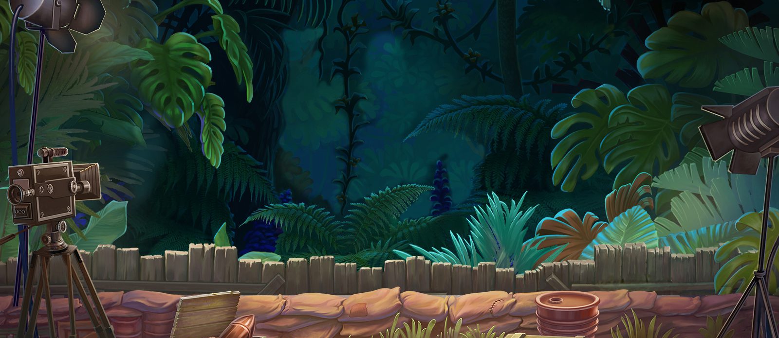 Platooners — décor de tournage hollywoodien dans la jungle