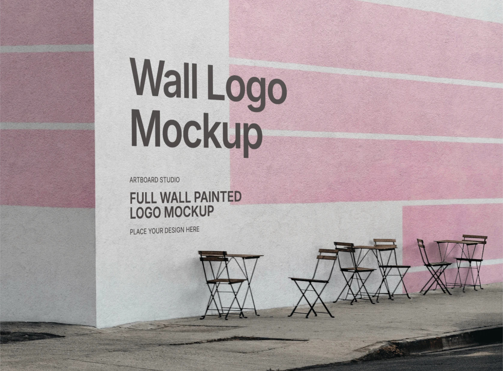 Wall logo mockup