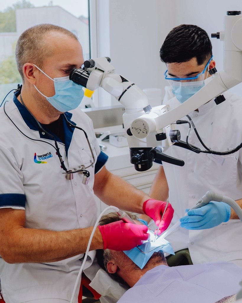 Close-up of a dark green leaf showing its textured surface and central vein against a muted background.