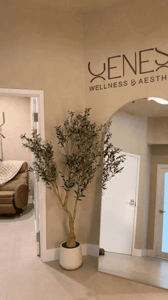 Warm wellness studio interior