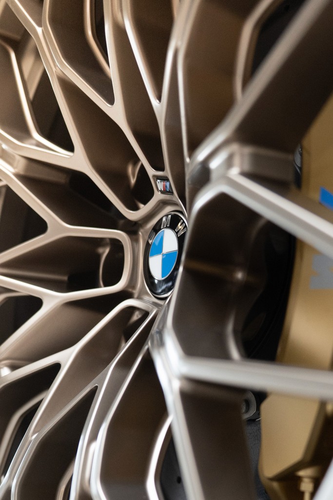 Close-up of a wheel of a BMW M model