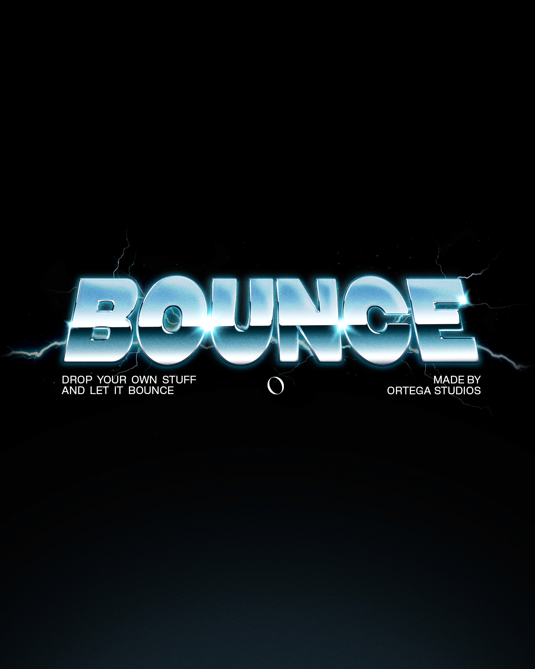 "Bounce" metallic typography.