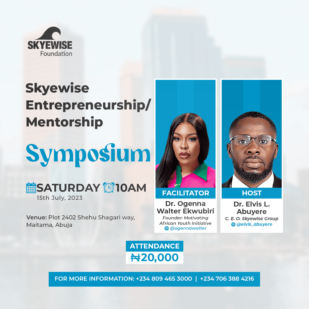 Skyewise Group Entrepreneurship Mentorship Symposium design