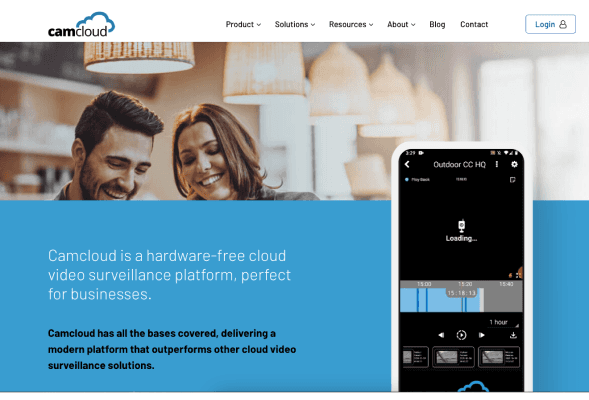 Camcloud landing page