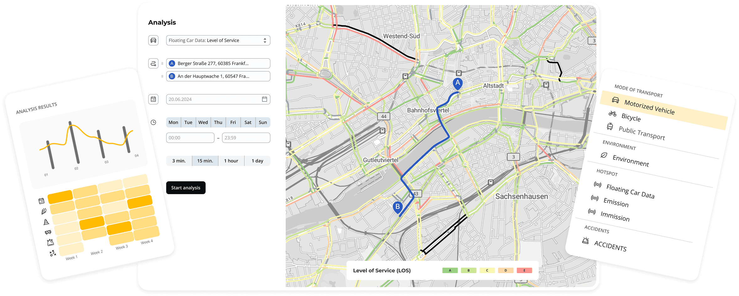 Screenshot of the Dynamic Traffic Monitor application interface