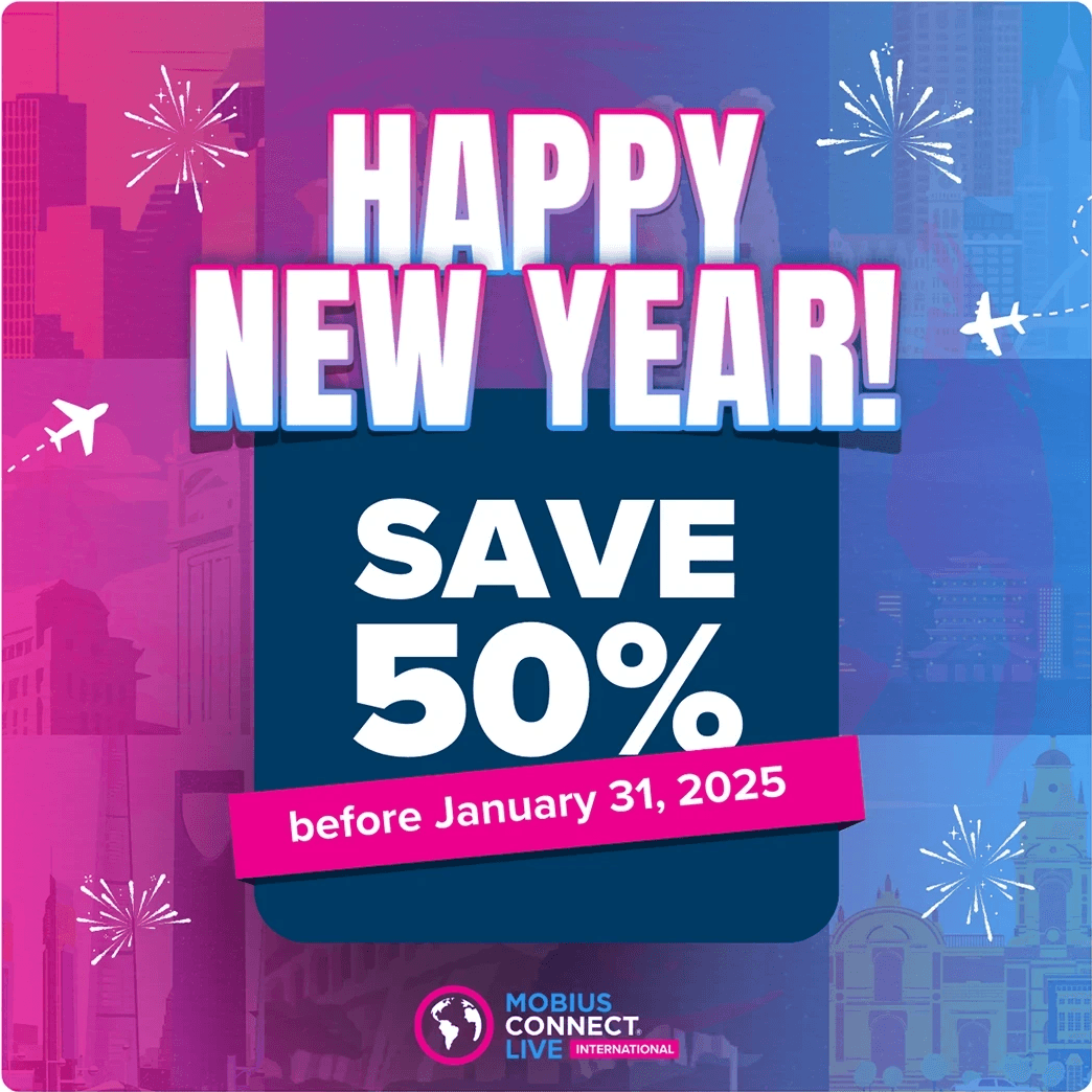 Social media campaign visuals for Mobius Connect event