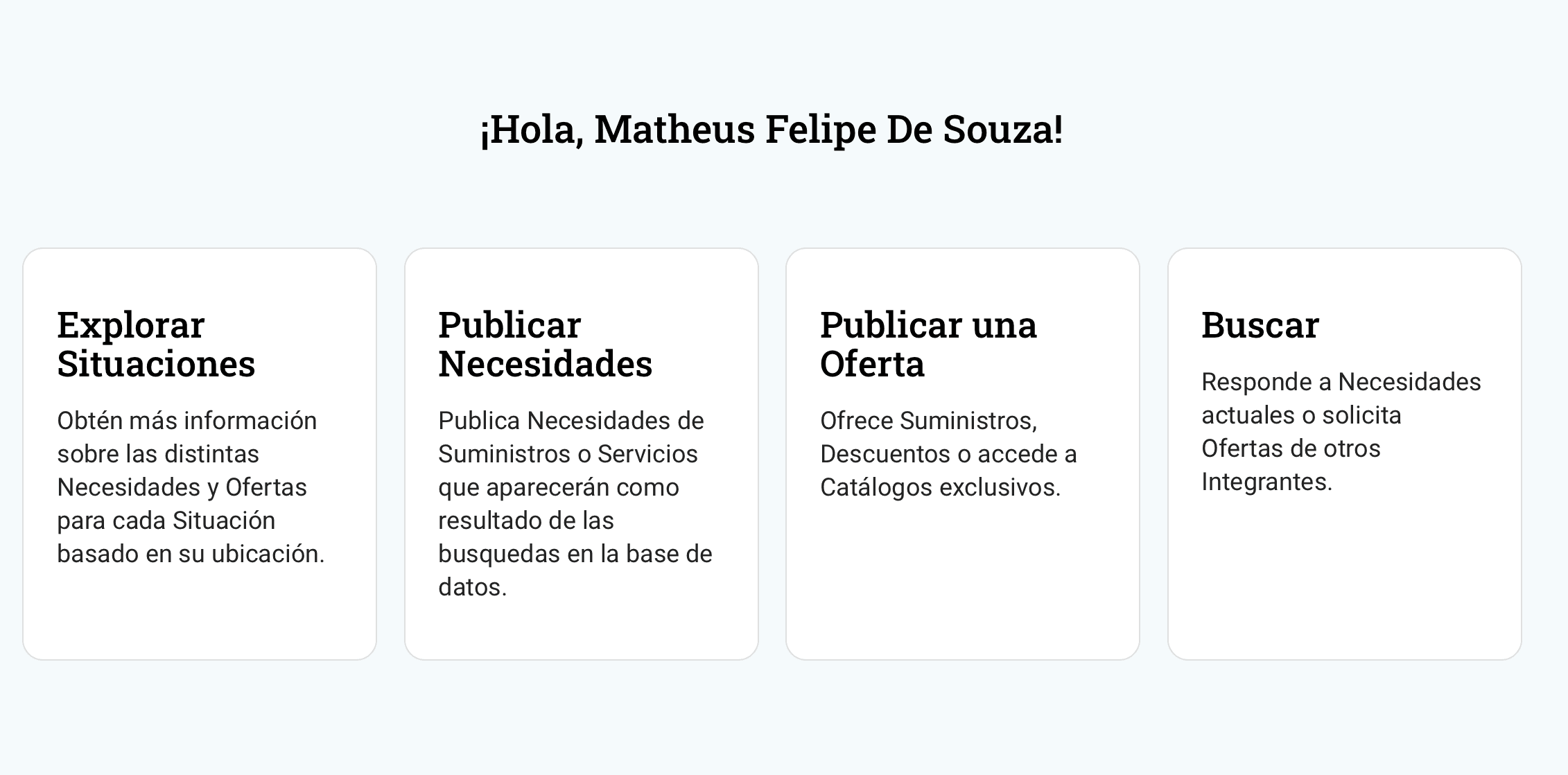 A NeedsList screenshot in Spanish