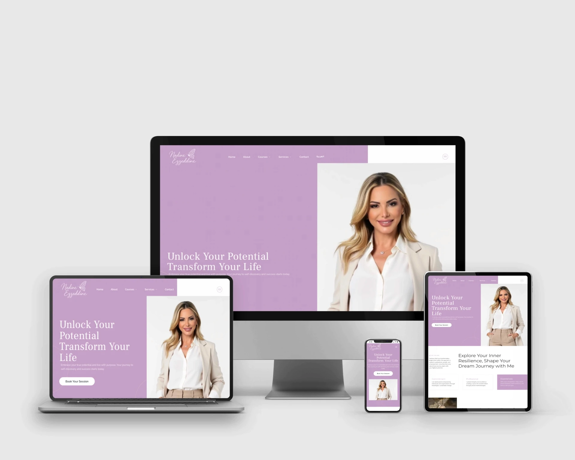Nadine Ezzeddine Website Development by sareen masri