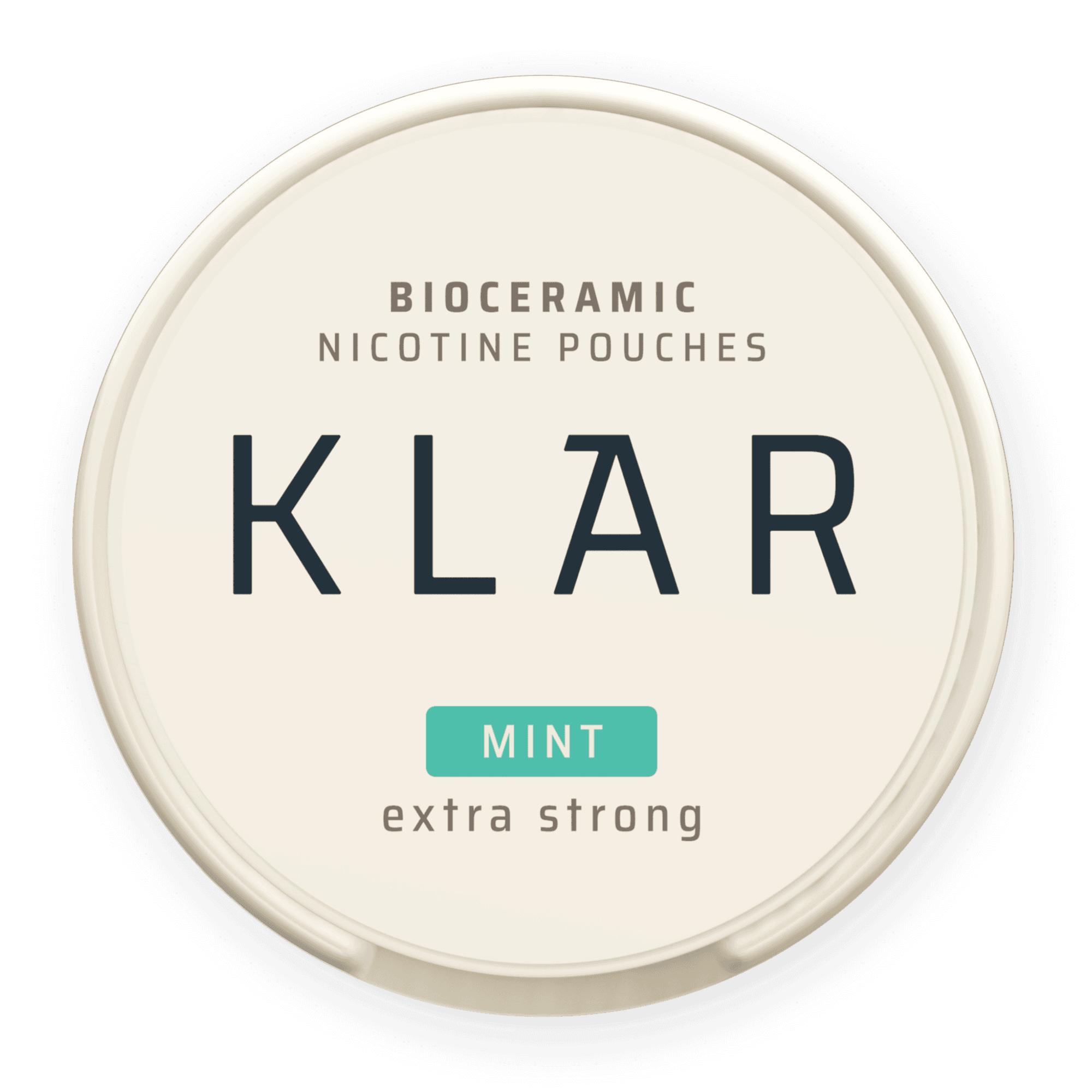 KLAR Bioceramic nicotine pouches in extra strong mint