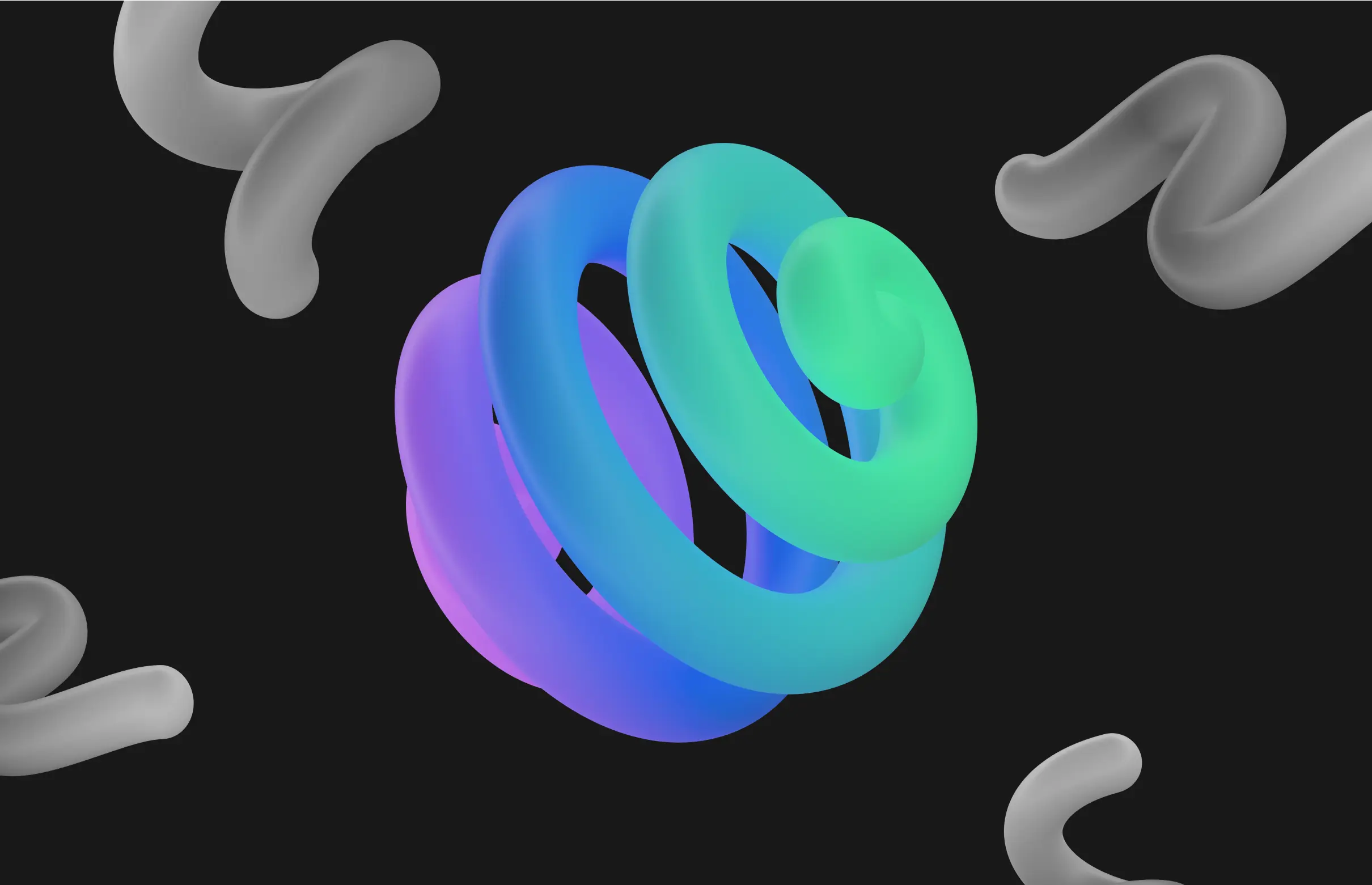 3D Render of 3D Squiggle