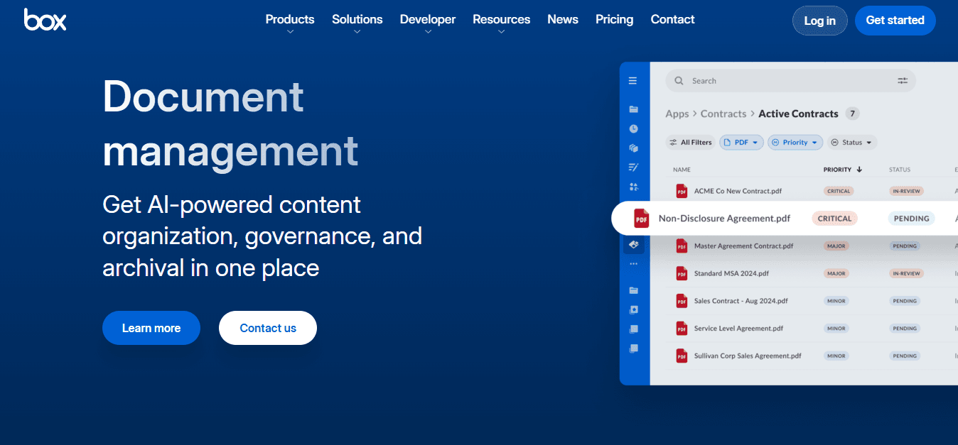 Box for Team-Based Document Control