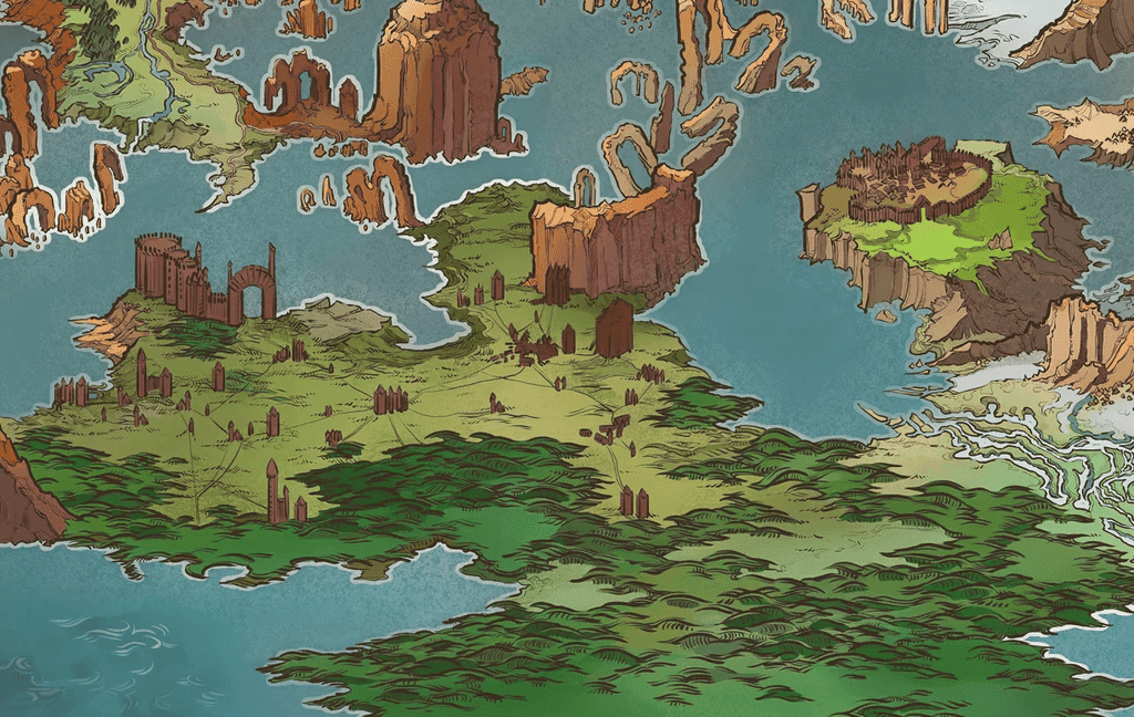 LegendKeeper colorful lush green map graphic