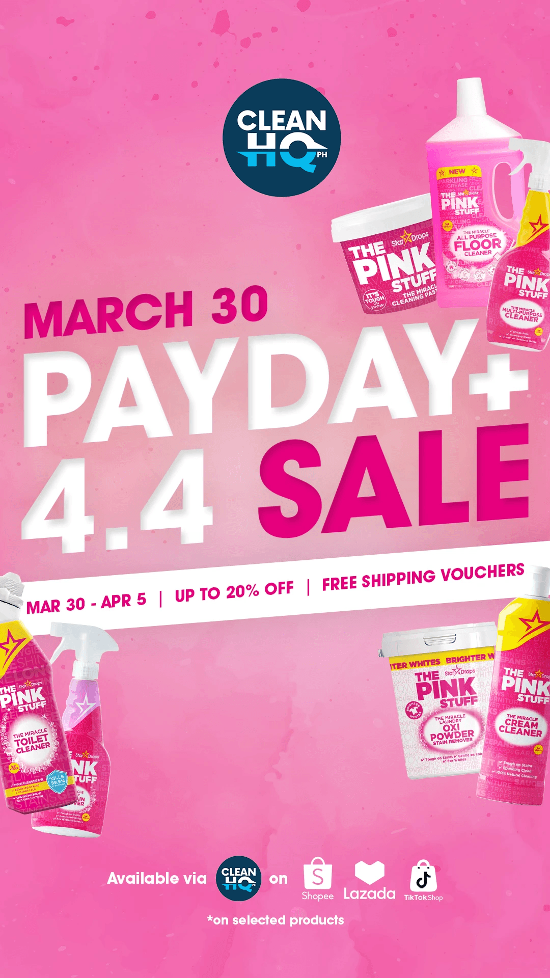 Social media design for The Pink Stuff