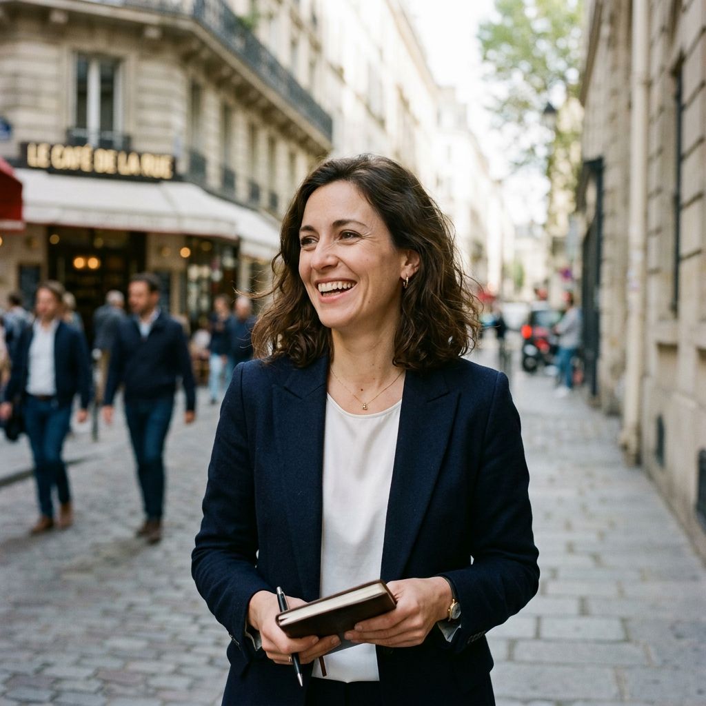 Portrait de Laura, directrice d'agence immobilière, cliente de Loiretel