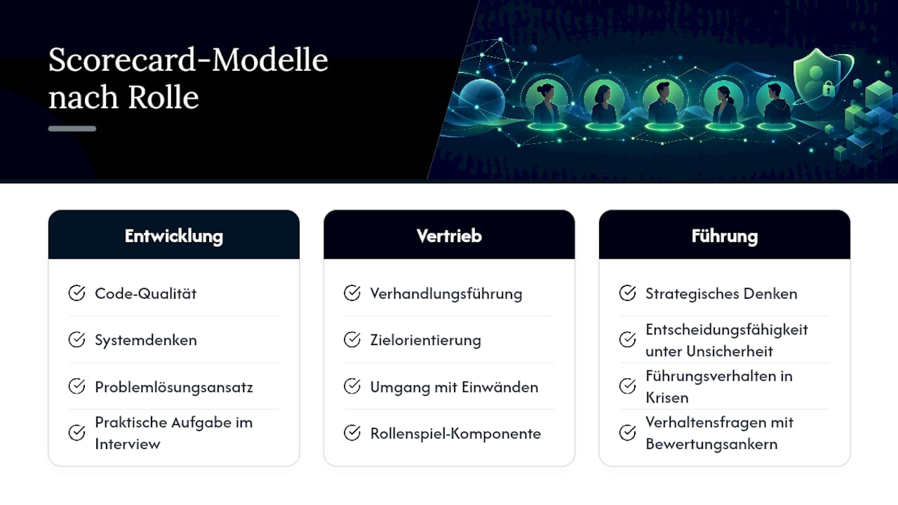 Beispiele für unterschiedliche Scorecard-Modelle je nach Position oder Branche — overview diagram