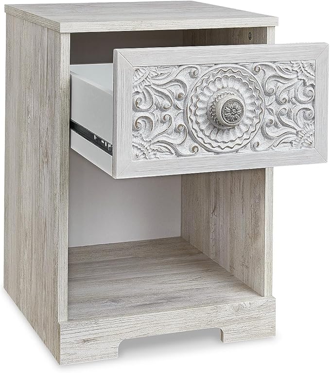 Elegant paxberry nightstand with ample storage space and a timeless design.