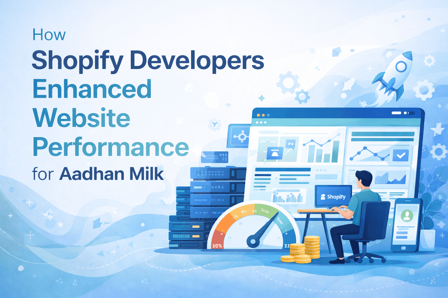Shopify developers improving website performance for Aadhan Milk eCommerce store