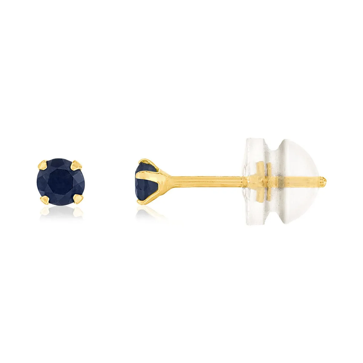 Boucles d'oreilles en or jaune 375 sertie de saphirs