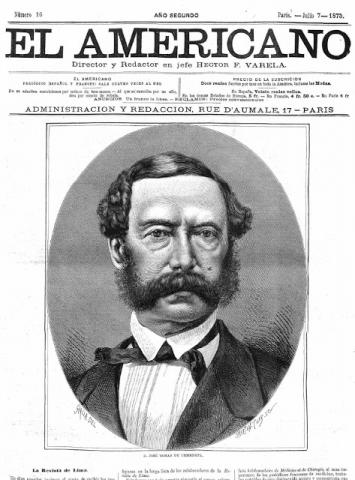 José Tomas Urmeneta, portada de diario El Americano