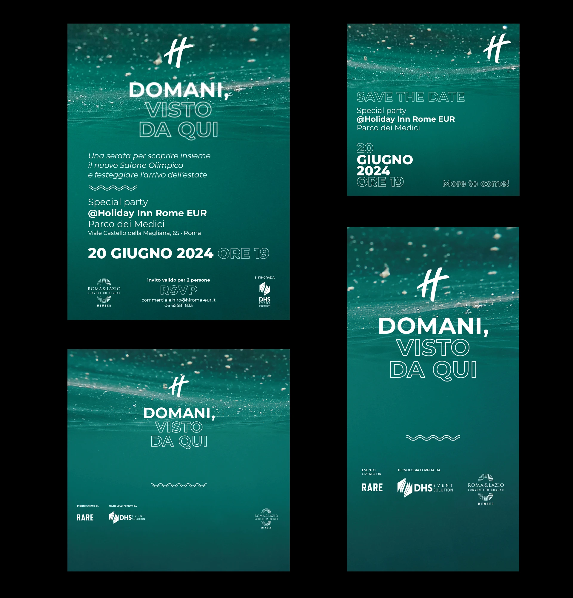 Holiday Inn save the date, invitation and totem