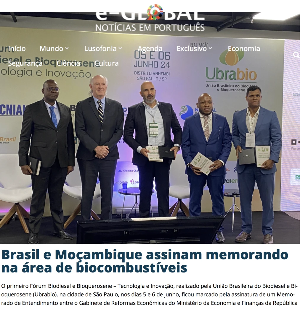 Brasil e Mocambique assinam memorando