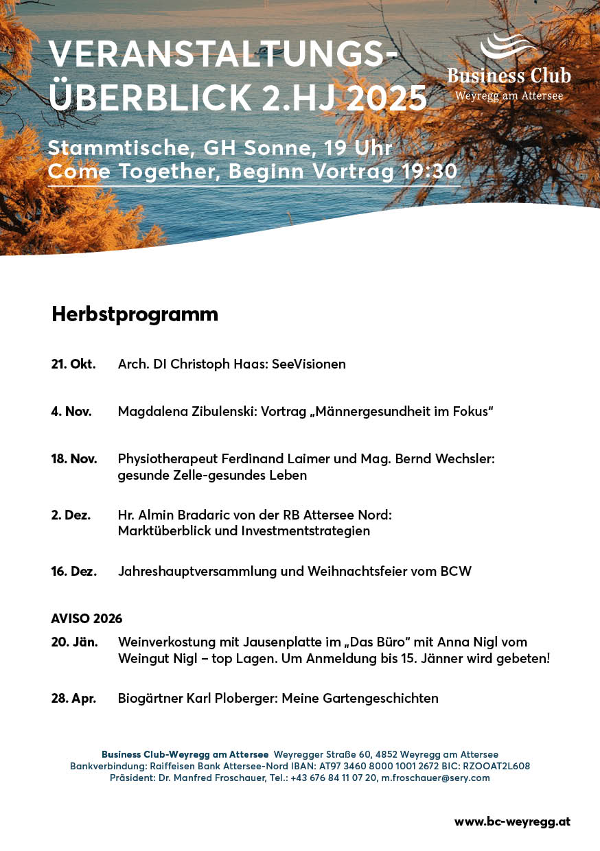 Veranstaltungstermine 2025